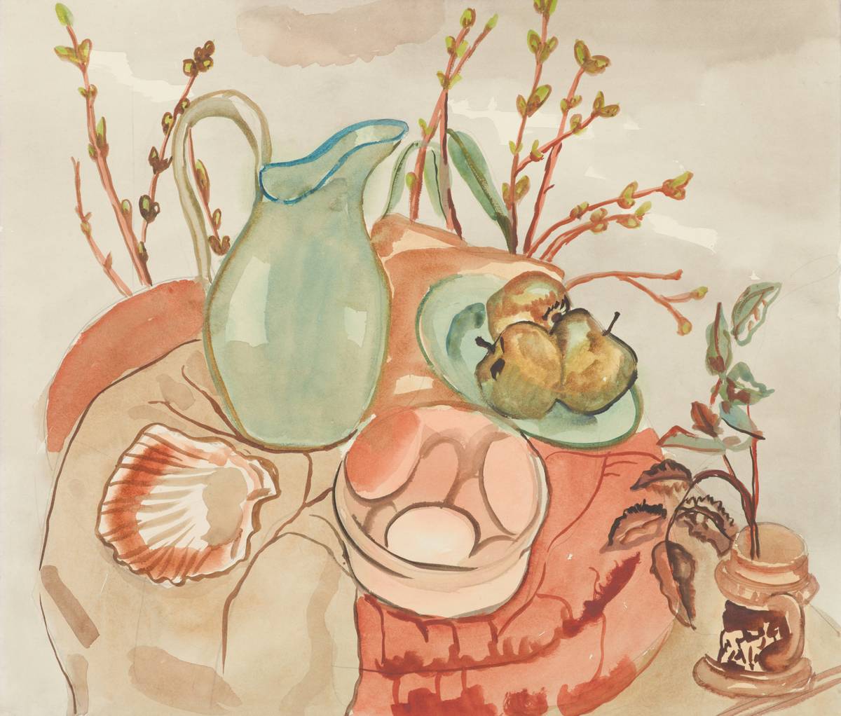 Close-up detail of vintage still life paintings showing brushwork and craquelure